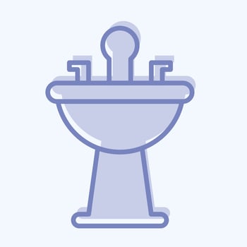 Icon Hair Wash Sink. related to Barbershop symbol. Beauty Saloon. simple illustration vector