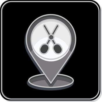 Icon Location Pink. related to Barbershop symbol. Beauty Saloon. simple illustration vector