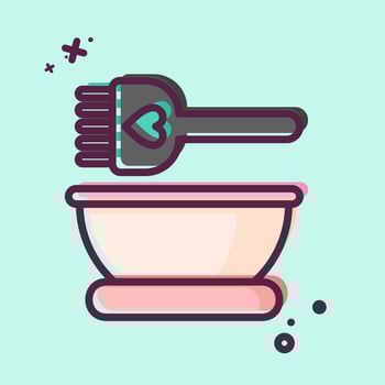 Icon Hair Dye. related to Barbershop symbol. Beauty Saloon. simple illustration vector