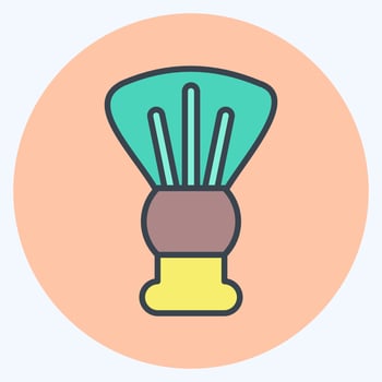 Icon Shaving Brush. related to Barbershop symbol. Beauty Saloon. simple illustration vector