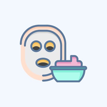 Icon Skincare. related to Barbershop symbol. Beauty Saloon. simple illustration vector