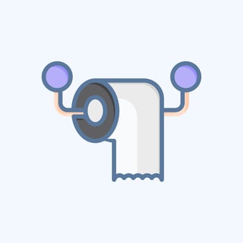 Icon Tissue Roll. related to Barbershop symbol. Beauty Saloon. simple illustration vector