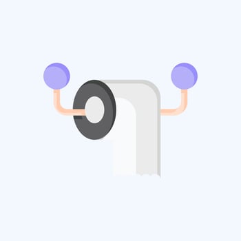 Icon Tissue Roll. related to Barbershop symbol. Beauty Saloon. simple illustration vector