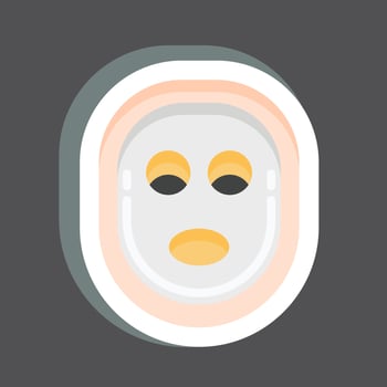 Icon Facial Mask. related to Barbershop symbol. Beauty Saloon. simple illustration vector