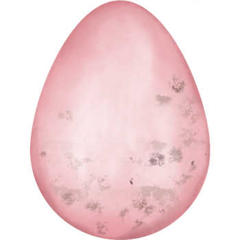 Watercolor pink easter egg. png