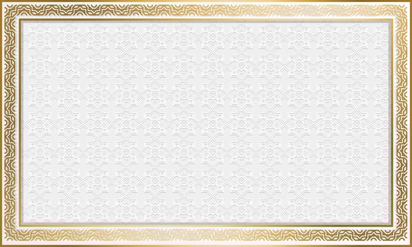 luxury islamic white frame background vector