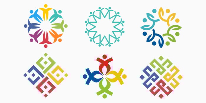 people community logo design vector