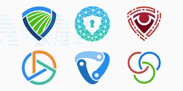 shield logo icon set. protection vector illustration.