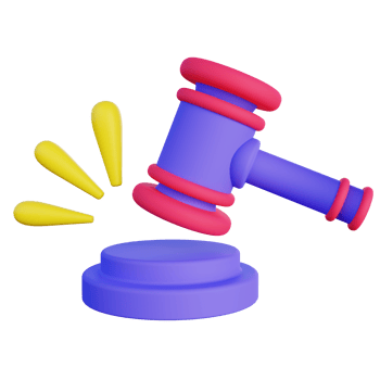 3d Illustration of Law Gavel png