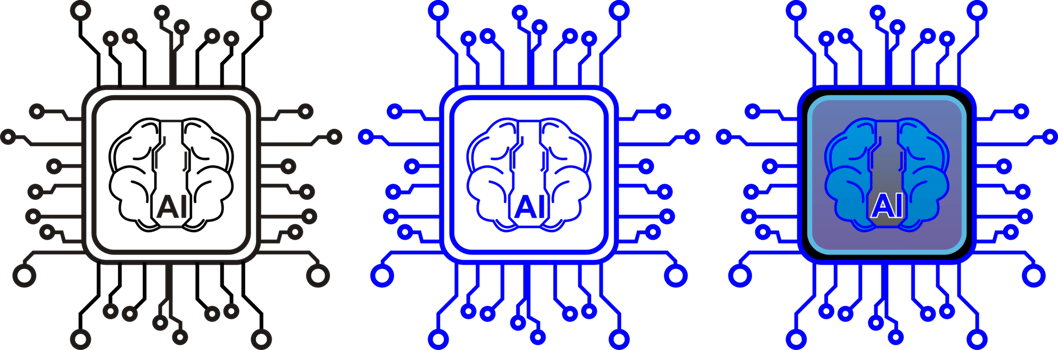 artificial intelligence brain icon design png