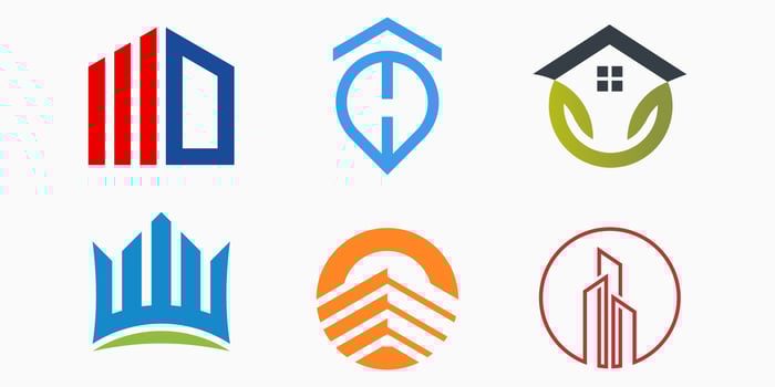 creative building logo icon set. construction vector illustration