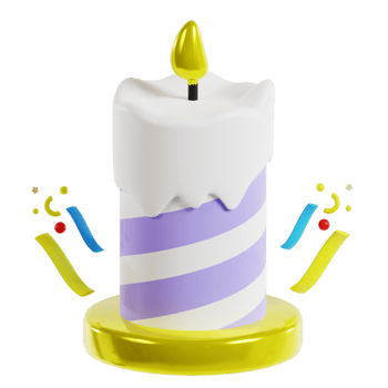3D One Candle png