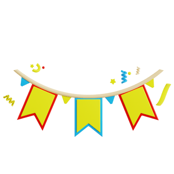 3D Party Flag png