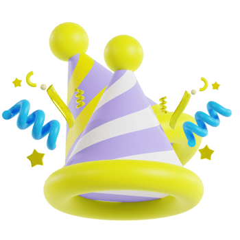 3D Hat Birthday png