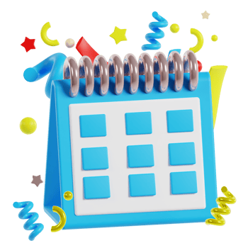 3D Birthday Calendar png