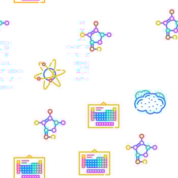 chemistry science chemical vector seamless pattern