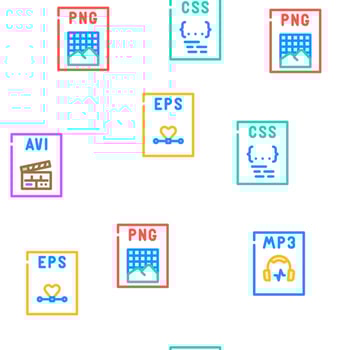 file format document vector seamless pattern