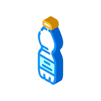 beverage soda plastic bottle isometric icon vector illustration