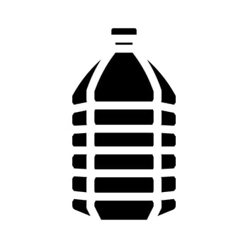 water plastic bottle glyph icon vector illustration