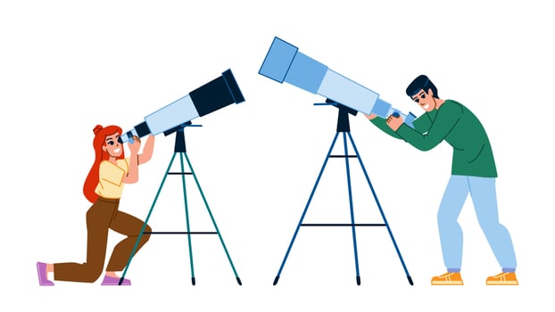 look through telescope vector