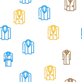 outerwear male clothes vector seamless pattern