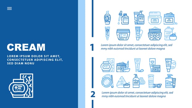 cream cosmetic skin care landing header vector