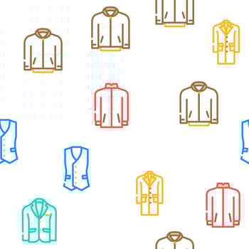 outerwear male clothes vector seamless pattern