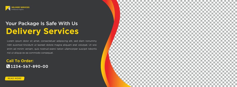 Delivery Service Banner Template vector