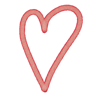 Love and Heart watercolor handdrawn png