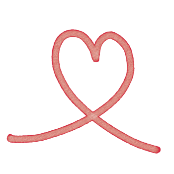 Love and Heart watercolor handdrawn png