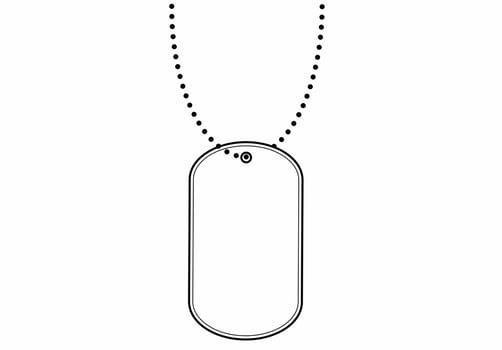 outline army badge isolated on white background vector