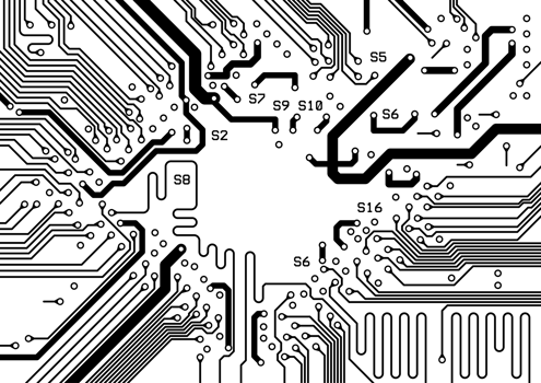 Circuit board. Data transfer. Digital Technology concept. png