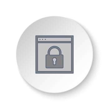 Round button for web icon, site, key, look. Button banner round, badge interface for application illustration on white background vector