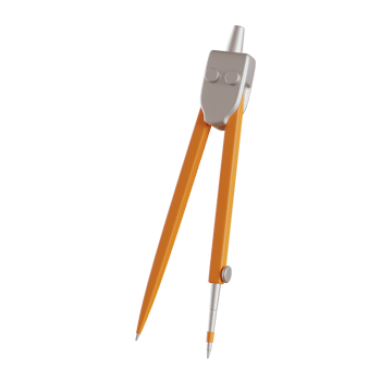 drawing tools bow compass isolated on transparent background png