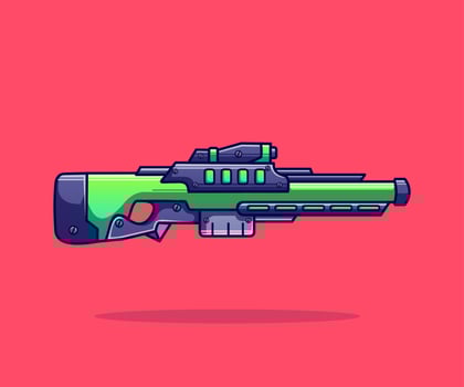 Futuristic blaster game. Space alien laser, space blaster, guns and rifles for kids playing vector illustration.