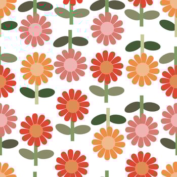 cute sumflower seamless pattern vector
