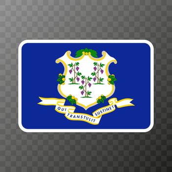 Connecticut state flag. Vector illustration.