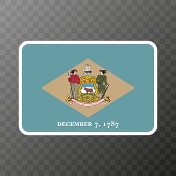 Delaware state flag. Vector illustration.