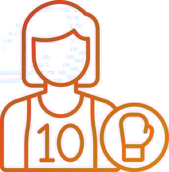 Athlete Female Icon Style vector