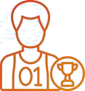 Champion Female Icon Style vector