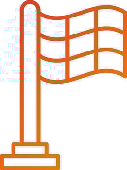 Goal Flag Icon Style vector