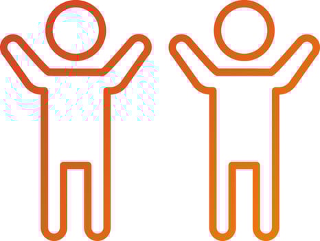 Man Celebrating Icon Style vector