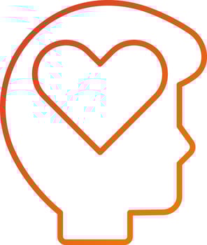Emotional Intelligence Icon Style vector
