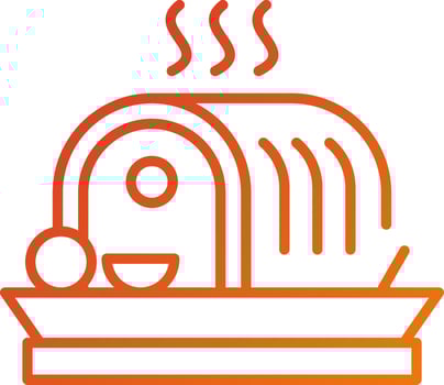 Roasted Meat Icon Style vector
