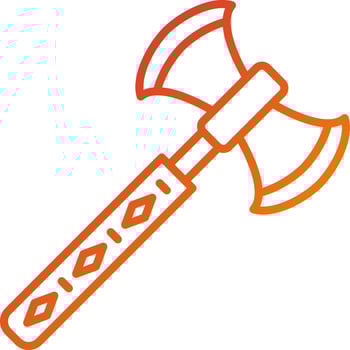 Viking Axe Icon Style vector