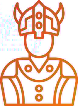 Viking Man Icon Style vector