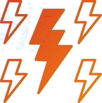 Thunder Icon Style vector