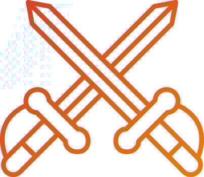 Two Swords Icon Style vector