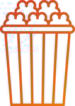 Popcorn Icon Style vector
