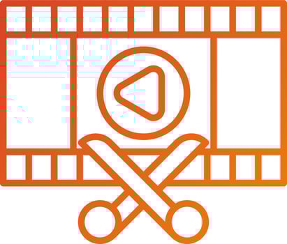 Film Editing Icon Style vector